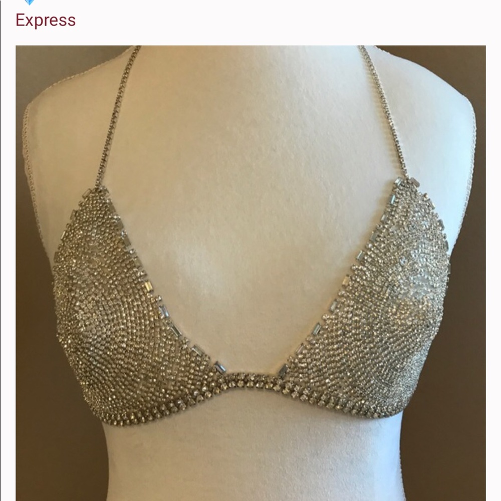 Express Diamonte Swarovski crystal Bra Top